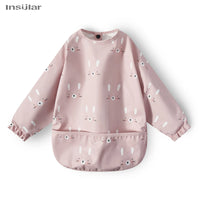 New Baby Bib with Pocket for Feeding Accessories Bibs for Children Waterproof Long Sleeve Bibs Aprons with Long Sleeve