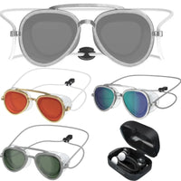 Retro Swimming Goggles Adjustable Swim Glasses Uv Protection Wide View Big Frame Swim Diving Glasses No Leaking