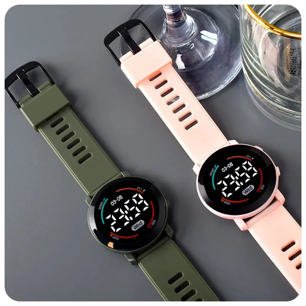 Children's Watches Fashion Digital Watches for Kids Waterproof Sport LED Electronic Wristwatch Simple Boys Girls Student Clock
