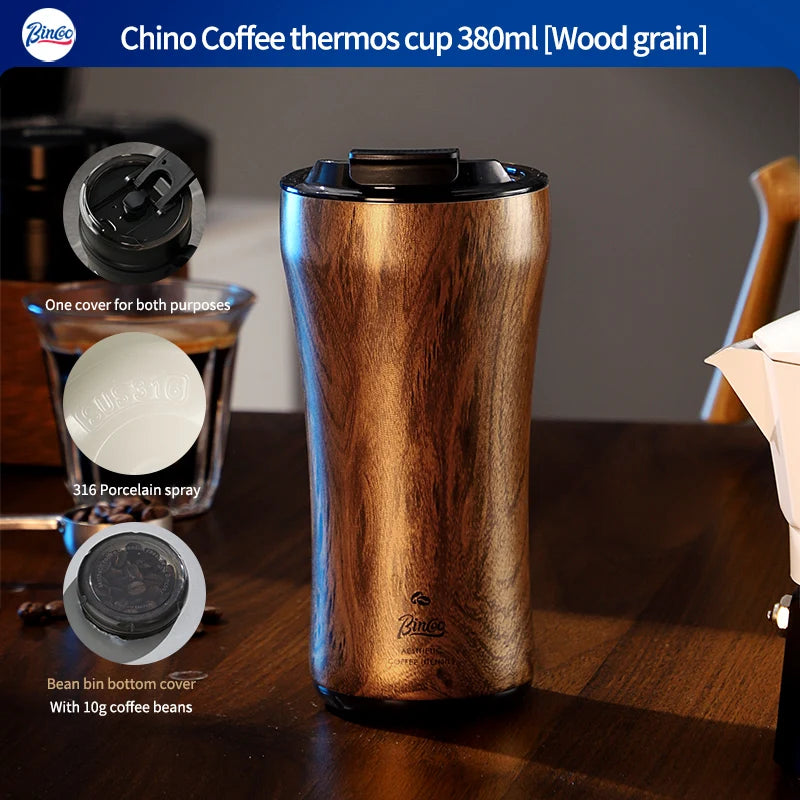380ml Insulated Coffee Mug Stainless Steel Tumbler Water Thermos Vacuum Flask Mini Water Bottle Portable Travel Mug Thermal Cup