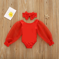 Autumn Newborn Infant Girl Clothes  Fashion Lovely Long Sleeve Bodysuit