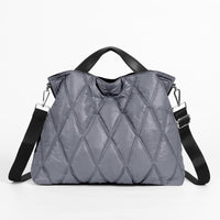 Casual Padded Large Capacity Tote Women Handbags Designer Lingge Quilted Shoulder Bags Luxury Nylon Sapce Cotton Crossbody Bag