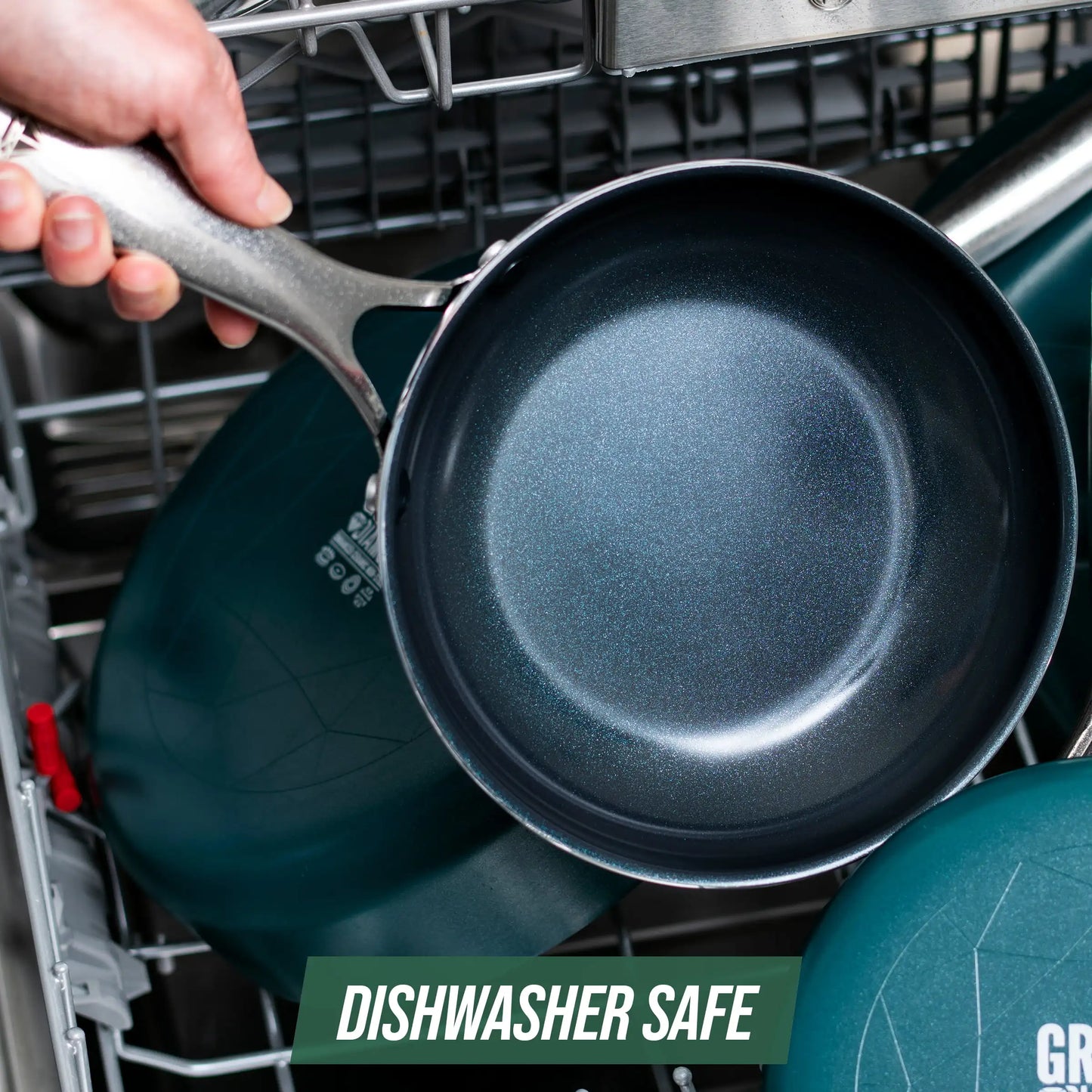 Blue Diamond 12-Piece Ceramic Non-Stick Cookware Set, Green