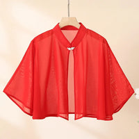 Spring Chiffon Short Outer Wear Sunscreen Shawl Women Sun Clothing Summer Sun Protection Air-Conditioning Cloak Lace Thin Jacket