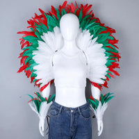 Elegant Women's 2-Piece Shawl Set Cosplay Feather Punk Style for Halloween Masquerade Ball Party Carnival New