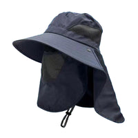 Outdoor Fishing Hat With Neck Flap Uv Protection Foldable Bucket Hats For Men Women Cycling Hiking Wide Brim Summer Sunshade Cap