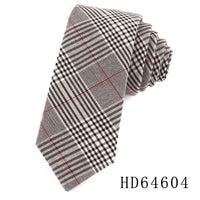 Cotton Skinny Tie For Men Women Casual Plaid Neck Tie For Party Business Wedding Neckties Adult Suit Slim Neck Ties For Gifts