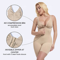 Tummy Control Zipper Bodysuit Faja Colombia High Compression Buttock Enhancer Hourglass Waist Post Surgery Recovery Shapewear