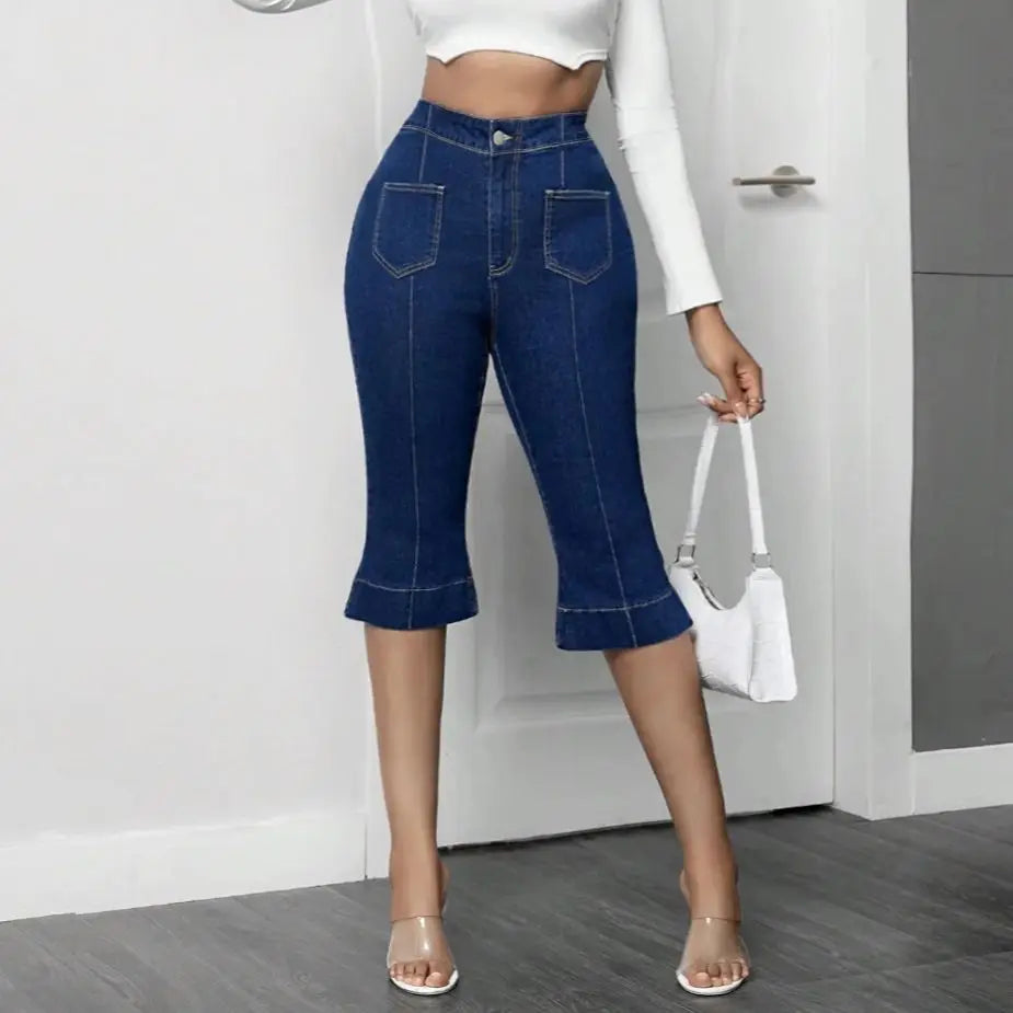 High-Waisted Stretchy Jeans | Casual Daily Versatile Design, Butt-Lifting Effect, Front Pocket Detail, Must-Have for sure