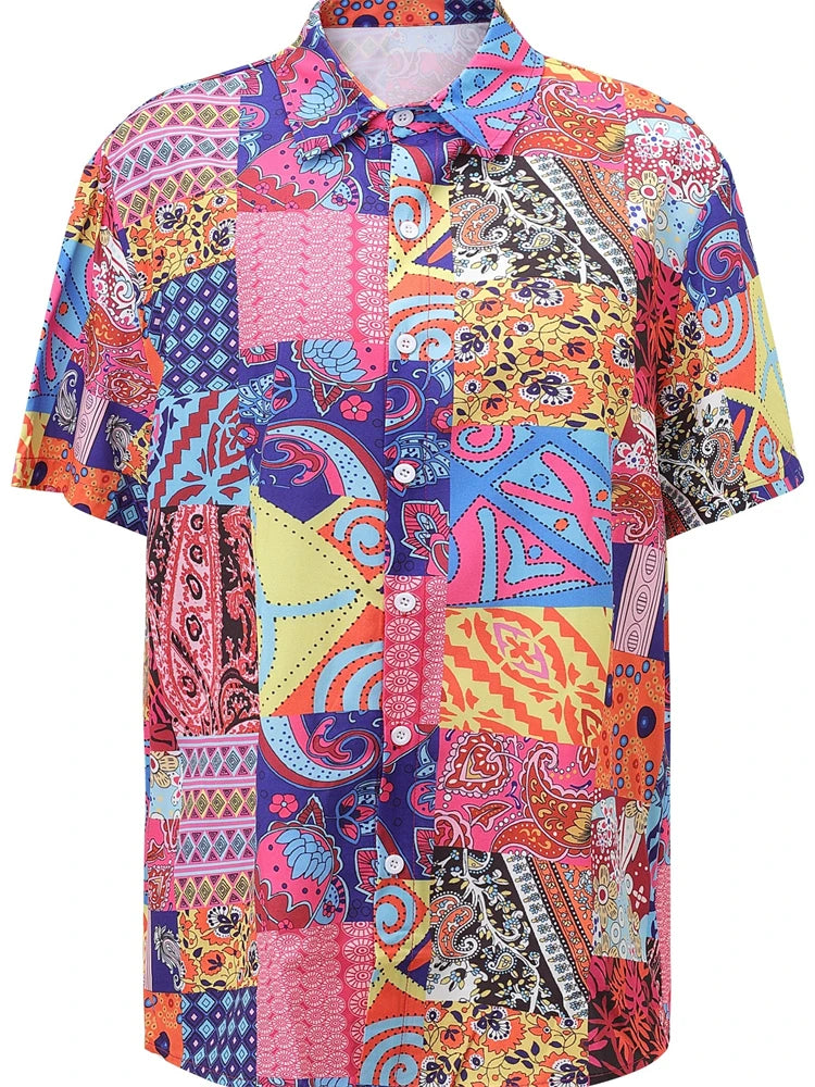 New Men's Large Size Shirts Daily Versatile Comfortable Breathable Short-sleeved Men's Button-down Shirts Fashion Men's Clothing