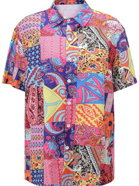 New Men's Large Size Shirts Daily Versatile Comfortable Breathable Short-sleeved Men's Button-down Shirts Fashion Men's Clothing