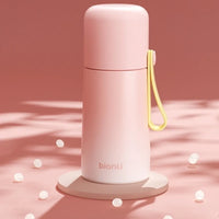 Portable Gradient Design Thermos Cup Leak-Proof Stainless Steel Insulated Cup High Appearance Double Lid Cup Outdoor