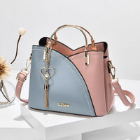 Women's bag 2023 new fashion handbag Korean version contrast color large capacity fashion shoulder messenger bag