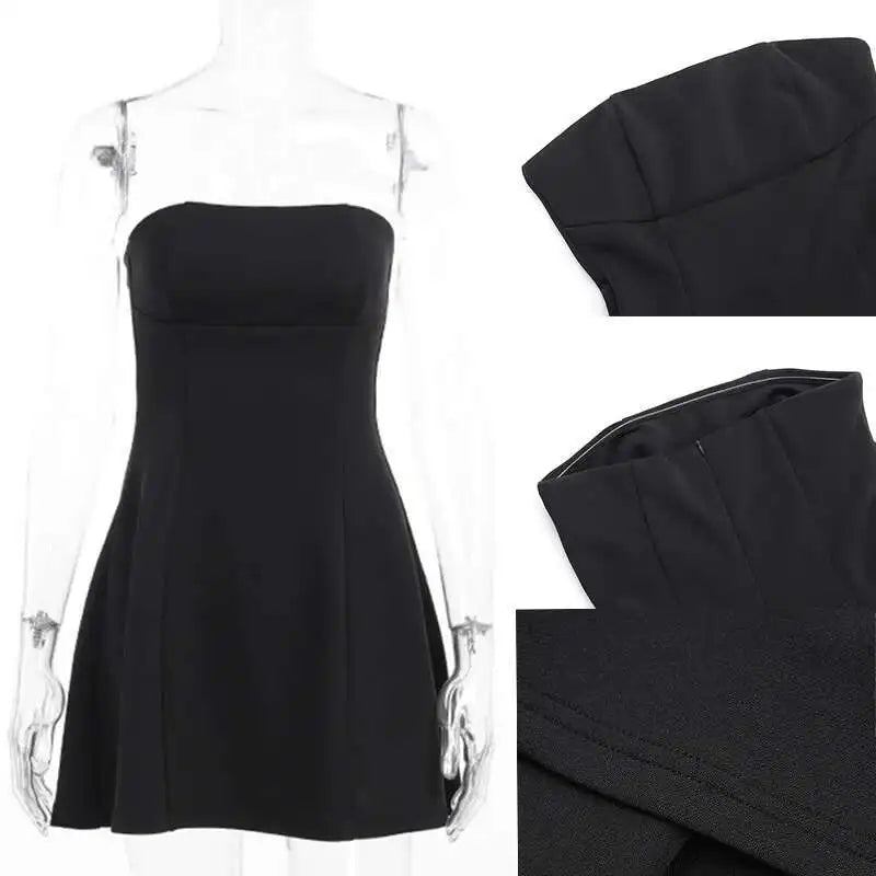 Giyu Sexy Club Party Dresses Women 2024 Summer Dress Elegant Short Mini Dress Backless Sleeveless A Line Slim Vestidos