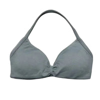 HISTELLO Sports Bra Seamless Halter Thin Strap High Support Scrunch Women Removable Pads Gym Fitness Workout Yoga Clothes