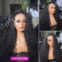 13x6 Hd Lace Frontal Wig Deep Wave Frontal Wig 30inch Brazilian Curly Human Hair Wigs For Women PrePlucked With Baby Hair