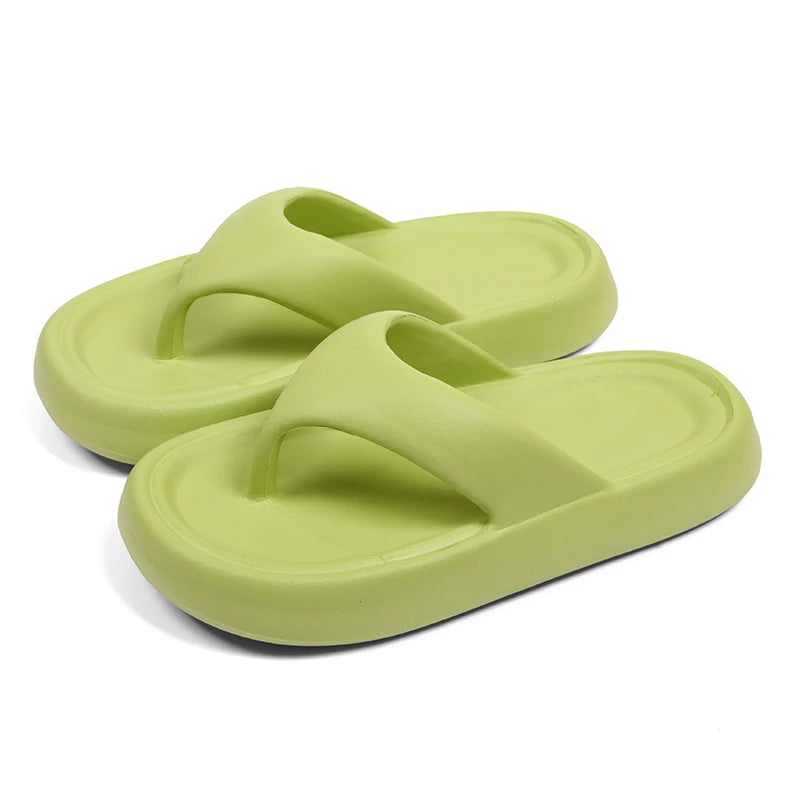 Women's Classy Flip-Flops with Poop Feeling, Female Internet Celebrity Eva Summer Outer Slippers for Couples, Thick-Soled Non-Slip Couples, Soft-Soled Flip-Flops for the Beach