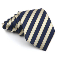New Striped Tie Men's 8cm Ties Business New Year Gift Classical Necktie Office Accessories Men Costume Daily Wear Wedding Party