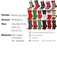 Woman Christmas Socks Funny Xmas Tree Snowflake Gingerbread man Candy Cane Cotton Tube Crew Happy Sock Men New Year Funny Sokken