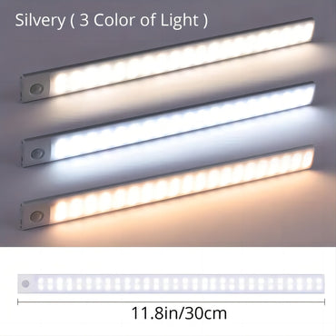 1pc LED Motion Sensor Cabinet Light, Under Counter Closet Lighting, Wireless Magnetic Night Lights