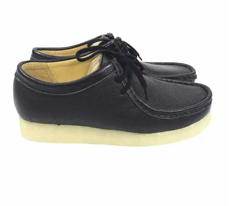 Careaymade-Hot Vintage Genuine Leather Casual big size Women's Shoes Lace-up Smoke Rubber sole Shoes Low Top Fashion Men's Shoes