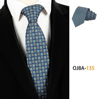 Fashion 8CM Mens Necktie Print Patterns Classic Neck Ties For Man Groom  Handfeel Polyester Necktie Business Wedding Accessories