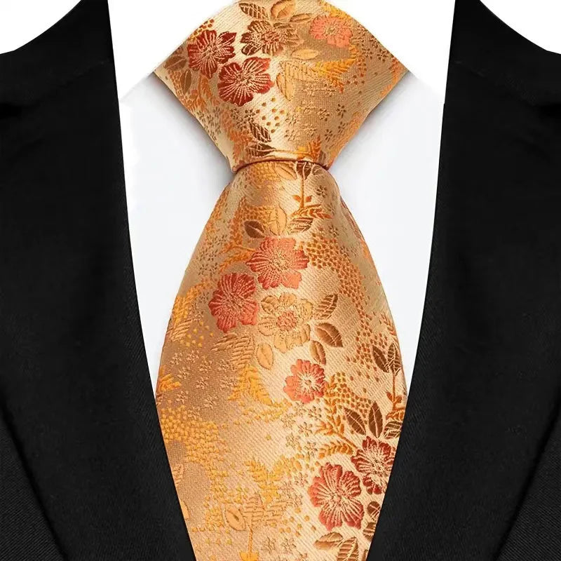 Luxury 8CM Mens Necktie Floral Paisley Classic Ties For Man Groom Jacquard Woven Neck Tie Business Wedding Party