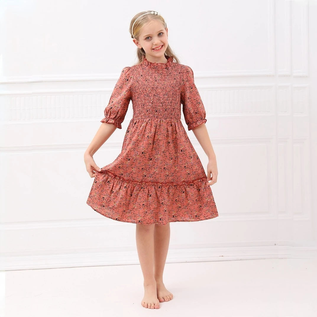 midi dress for teenage girl elegant floral print midi dress teen girls sleeveless