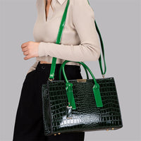 Patent Leather Women Messenger Bags Crocodile Female Crossbody Shoulder Hand Bags for Women 2022 High Quality Ladies Handbags