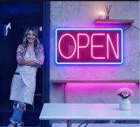 Open Neon Signs for Business LED Neon Open Signs Light Up Open Sign for Shop Store Florists Bar Salon Cafes Restaurant Pubs
