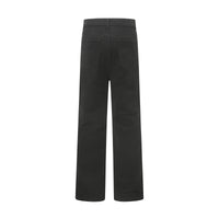 Mens White Jeans Pants Slim Fit Streetwear Distressed Black Denim Overalls Retro Y2k Solid Color Straight-leg Jeans Men Ripped