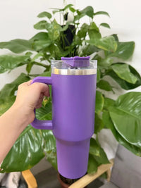 40oz Stainless Steel Insulated Water Bottle With Handle Drinking Cups Keeps Cold Tumbler With Lid Straw Mug for Summer Outdoor