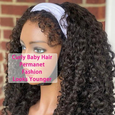 New Launched Type 4 Hairline HD Lace Front Wig Afro Kinky Curly Baby Hair Frontal Human Hair Water Wave Wigs with Curly Edges