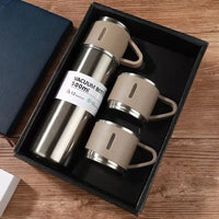 304 stainless steel insulated cup, three-lid business gift cup, gift box water cup