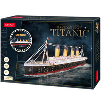 CubicFun 3D Puzzles Ship from PL/US/RU LED Flying Dutchman Pirate Ship Model Queen Anne Revenge Sailboat Titanic Ship Jigsaw