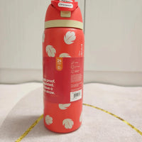 24oz Stainless Steel Insulated Cup with Straw Vacuum Thermos Mug for Coffee Iced Drinks Hot/Cold Double Wall Tumbler