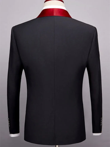 2-Piece Men's Suit Suitable For Wedding Business Suits, Single Button Jackets And Pants Sets, Slim Fit Jacket Sets