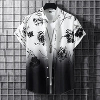 Summer 3d graffiti print shirt Casual fashion business men Hawaiian shirt Women Holiday button shirt ropa de hombre