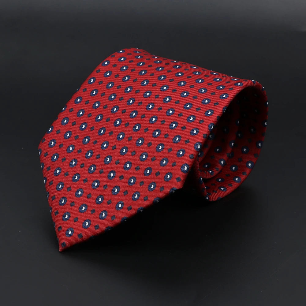 Vintage Men's Tie Geometry Paisley Khaki Blue Necktie Soft Chic Bohemian Print 9cm Ties For Men Wedding Business Daily Accessory