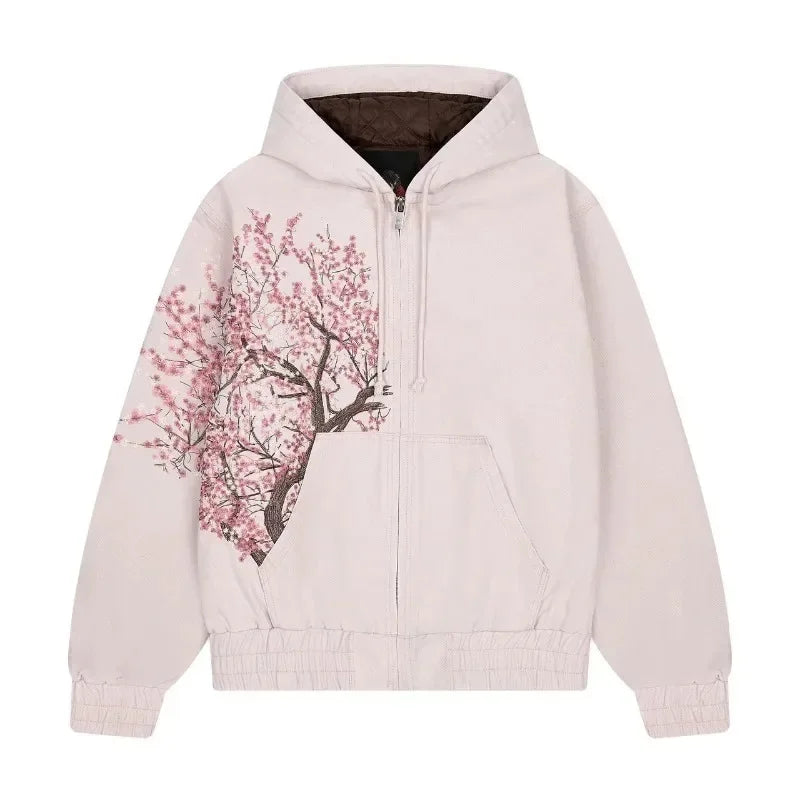 Y2K Baggy Jeans Oversized Cherry Blossom Embroidery Harajuku Vintage Wide Leg Pants Gothic Men Women Hip Hop Straight Leg Pants