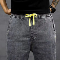 Denim Shorts Men's Summer Loose Thin Breathable Trendy Brand Workwear Handsome Casual Five-point Mid-size Pants