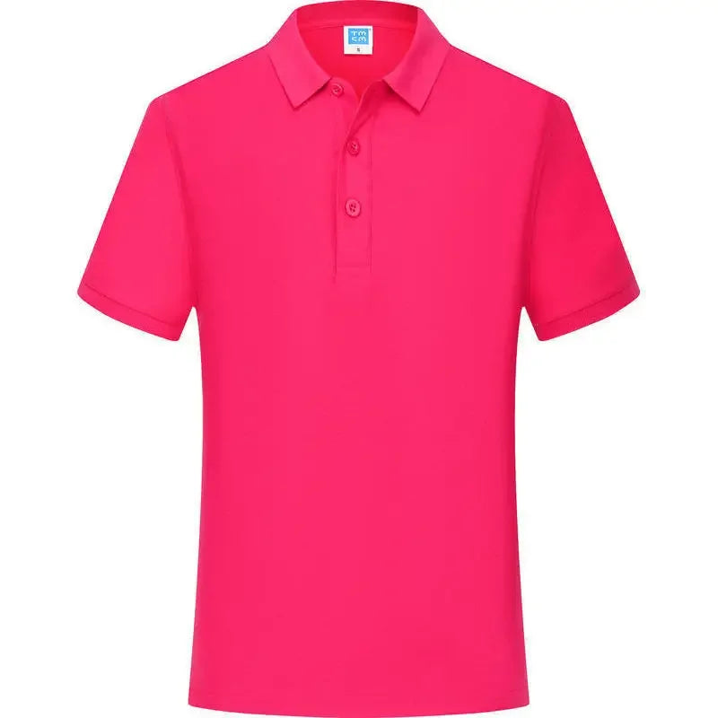 T-shirts Button Red Plain Women's Polo 100℅ Cotton Fashion 2025 Cheap Female Tee Tops Pretty Korean Popular Clothes Synthetic