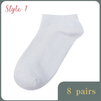 Sale! 8 Pairs Lot Solid Mesh Women's Short Socks Invisible Ankle Socks Pack Ladies Spring Summer Breathable Thin Boat Socks Set