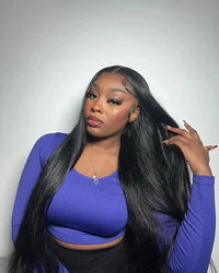 30 40 Inch Bone Straight Lace Human Hair Front Wigs 13x6 13x4 Hd Transparent Lace Frontal Wig 210 Density Lace Wigs For Women