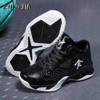 Youth Basketball Shoes Outdoor Non slip Durable Sports Shoes Boys Spring and Autumn Fashion Trend Leather Sneaker