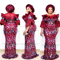 Plus Size African Party Long Dresses for Women 2023 New Dashiki Ankara Sequin Evening Gowns Turkey Outfits Robe Africa Clothing