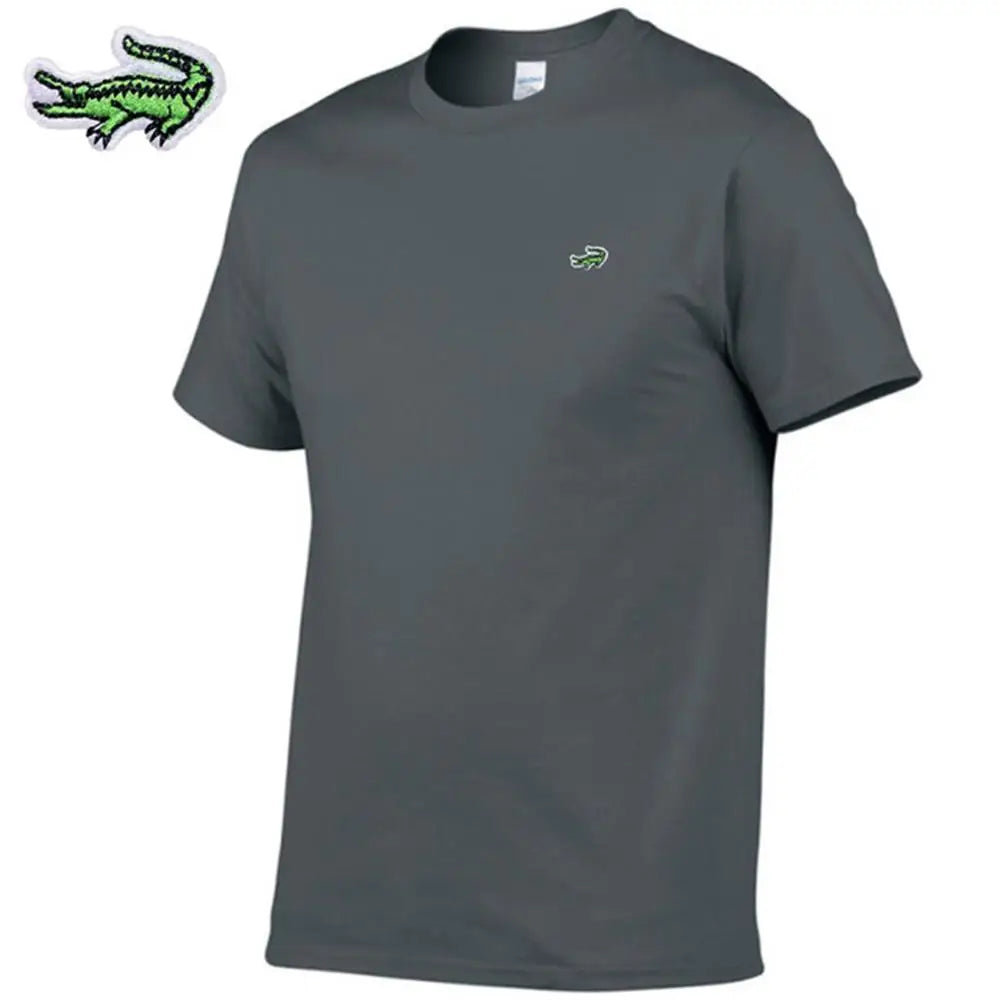 Mens New Pure Cotton Brand T-shirt Mens O-Neck T-shirt Mens Casual Top