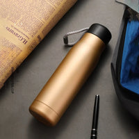 JUSTINLAU 400/550ML Thermo Bottle Vacuum Flasks with Rope Stainless Steel Outdoor Travel Cups Portable Thermal Water Bottles