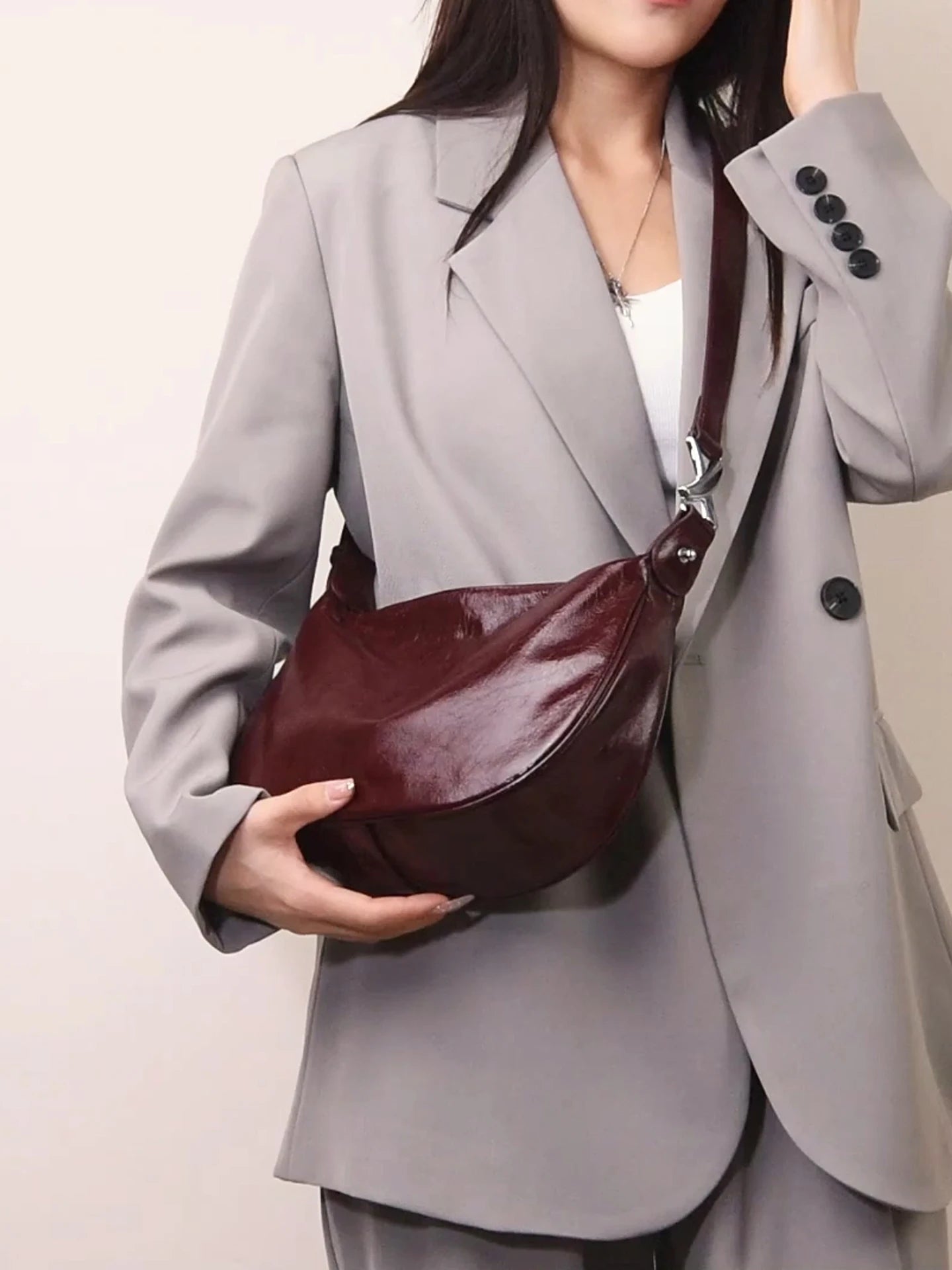 Women bags genuine leather Handbag minimalist retro Handheld Tote Daily Use Commuting Single Shoulder Crossbody Bag for Ladies