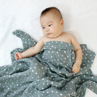HappyFlute Baby Muslin Swaddle 100% Cotton Summer Soft Cute Print Baby Blanket 120*110CM